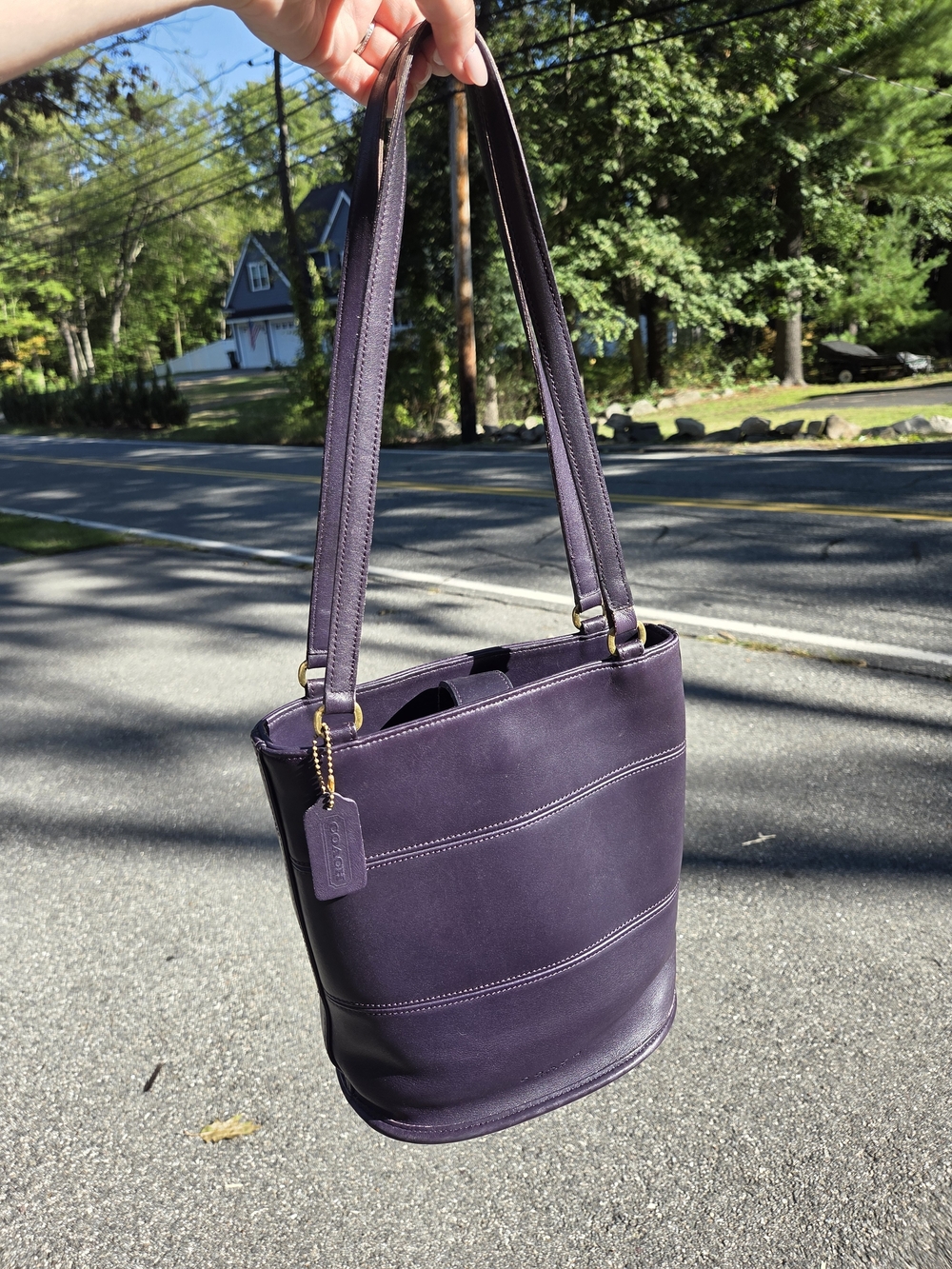 Vintage Coach Tribeca Tote In Rare Ink Color